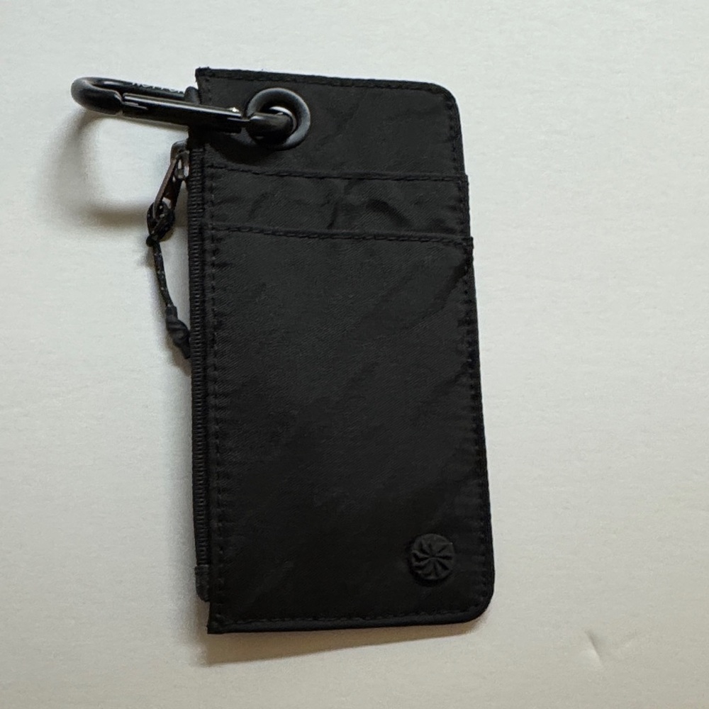 lululemon athletica Black Card Case with Clip
